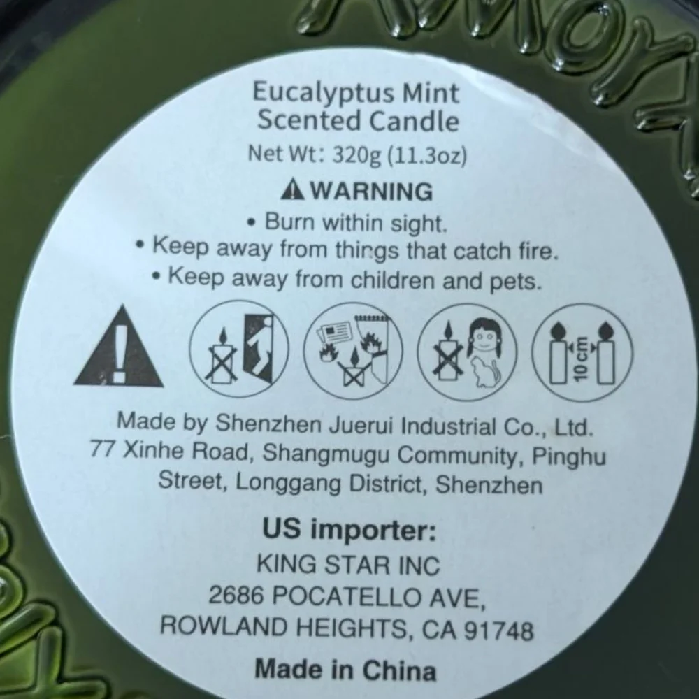 FREE! Amorxiao Eucalyptus Mint Scented Candle